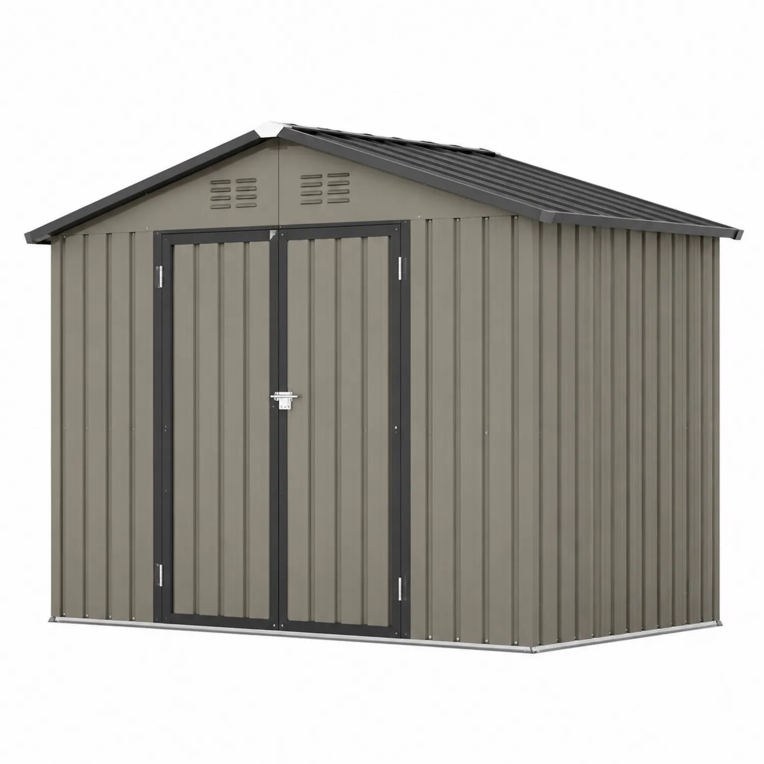 Abri de jardin en acier 213x127x185 cm Gris