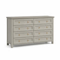 Commode en bois à 8 tiroirs avec poignées métal doré