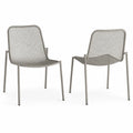 Chaise en métal gris lot de 2