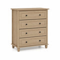 Commode en bois de chêne avec 4 tiroirs