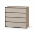Commode 4 tiroirs en bois mélaminé Beige 80x40x85 cm