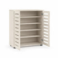 Armoire à Chaussures 5 Étagères Bois Blanc