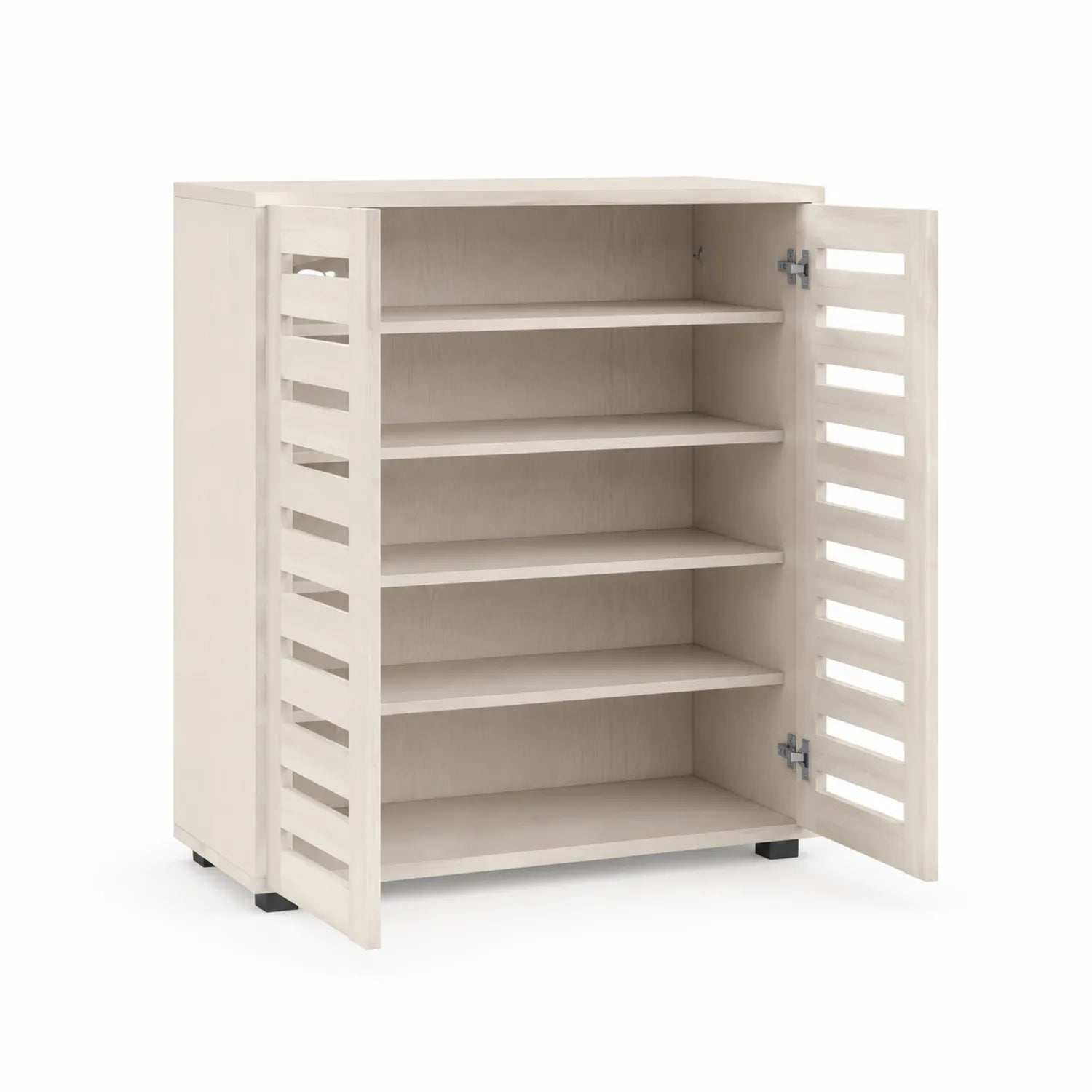 Armoire à Chaussures 5 Étagères Bois Blanc