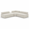 Canapé modulaire en tissu beige 3 pièces