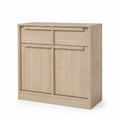 Buffet en bois avec portes et tiroirs 80x35x90 cm