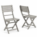 Lot de 2 chaises pliantes en bois d'acacia Gris