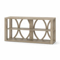 Console en bois de chêne avec étagères