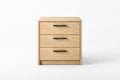 Wooden 3 Drawer Chest with Natural Finish Length 60 cm x Width 40 cm x Height 75 cm