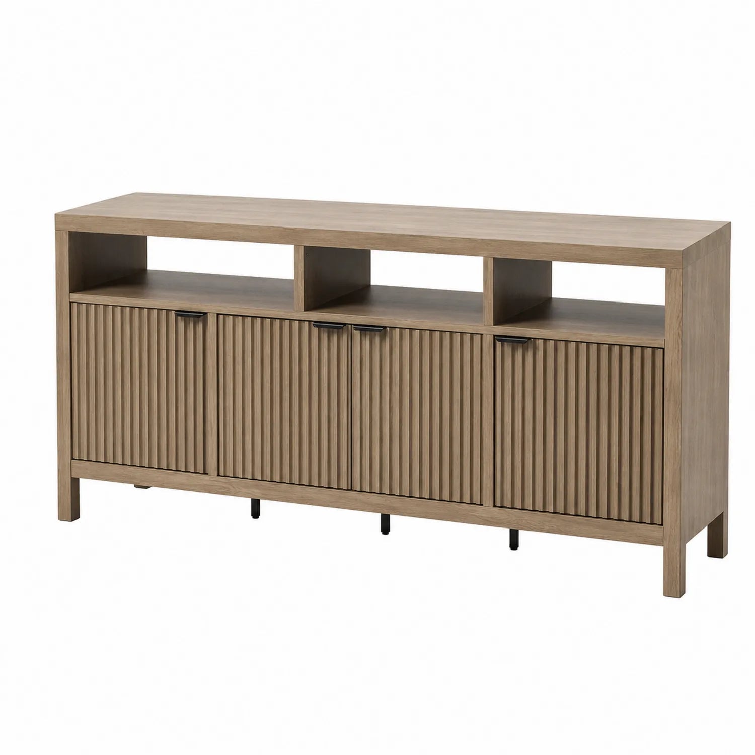 Buffet en bois chêne brun 160x80x40 cm