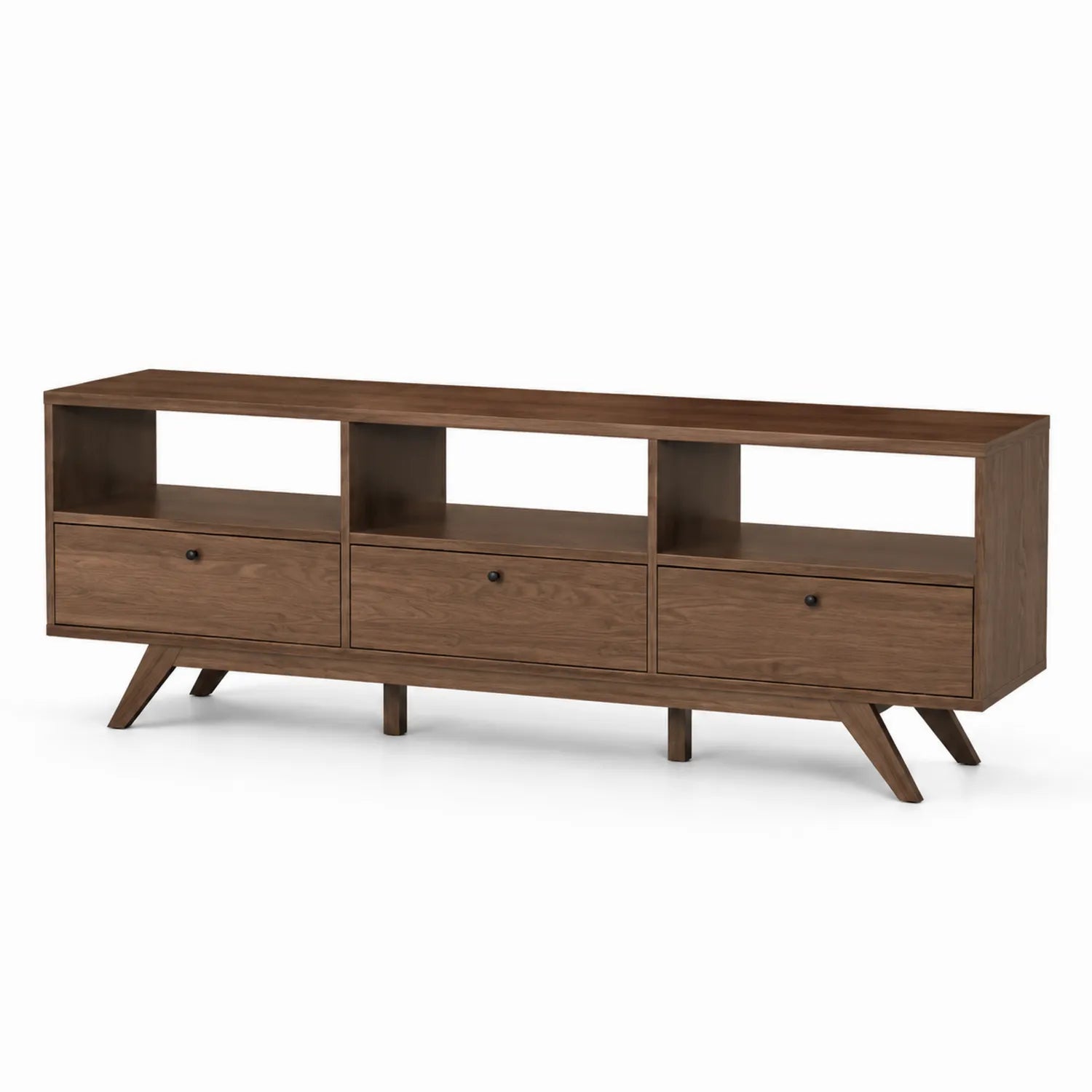 Meuble TV en bois de chêne avec tiroirs 150x40x50 cm