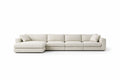 Beige Fabric 3-Piece Sectional Sofa with Left Chaise