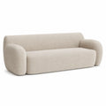 Canapé droit 3 places en tissu Beige 210 cm