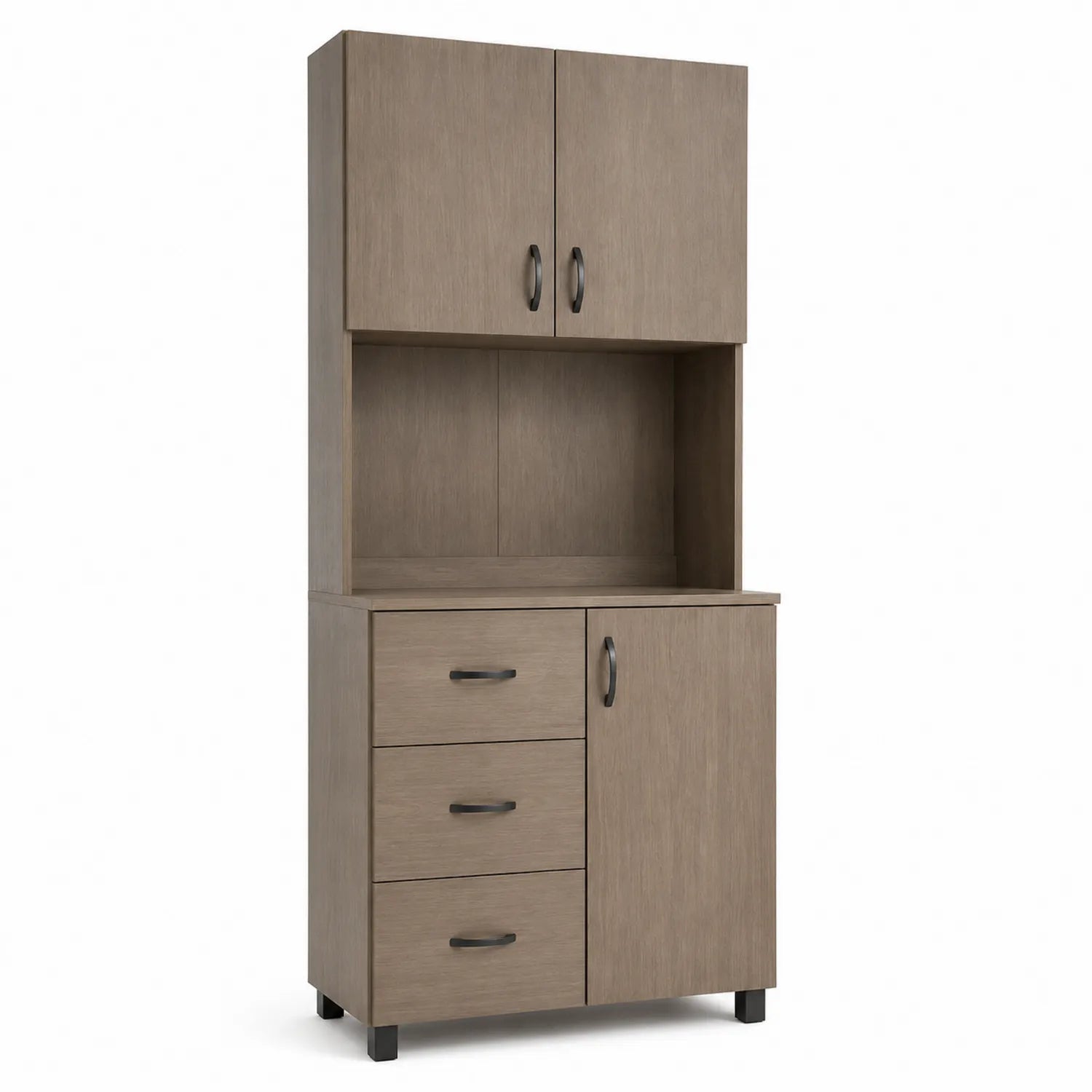 Buffet en bois avec 2 portes et 3 tiroirs en Chêne