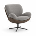 Fauteuil pivotant en tissu et cuir synthétique