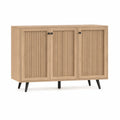 Buffet 3 portes en bois avec pieds en métal