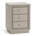 Commode 3 tiroirs en bois MDF avec poignées cristal